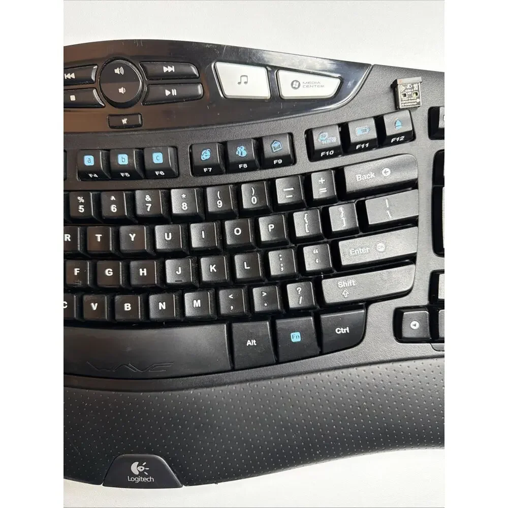 Logitech K350 Wireless Keyboard W/ Unify Wireless Receiver Dongle TESTED WORKING